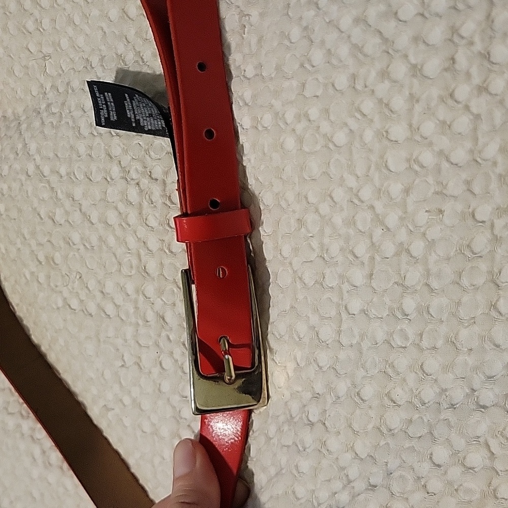 Ted Baker Red Patent Bow Belt - L - Picture 4 of 11